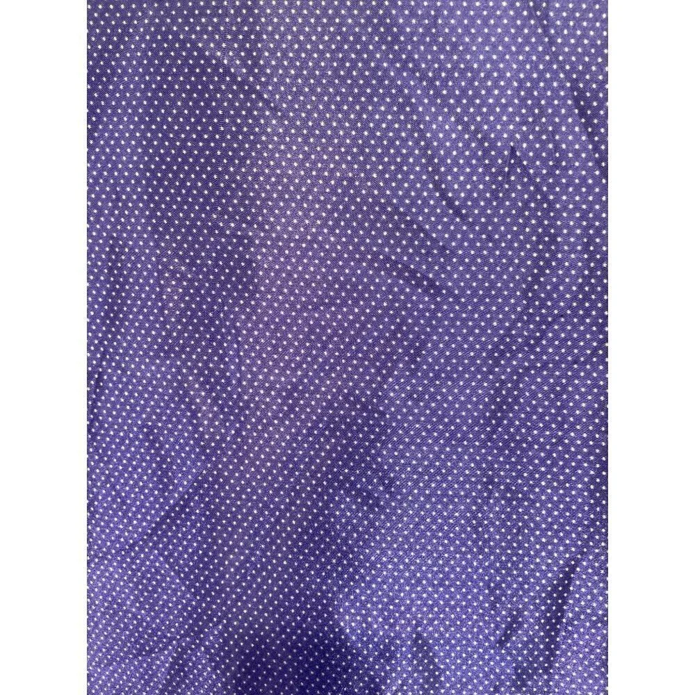 Fabric Purple White Dot Silky 40